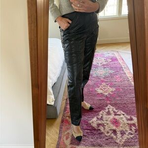 Womens Black Faux Leather Pants
Purchased in Paris, Size 40 equivalent to US 8